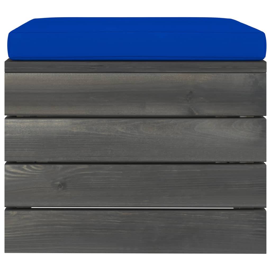 Pouf da Giardino su Pallet con Cuscino in Legno di Pino cod mxl 75845