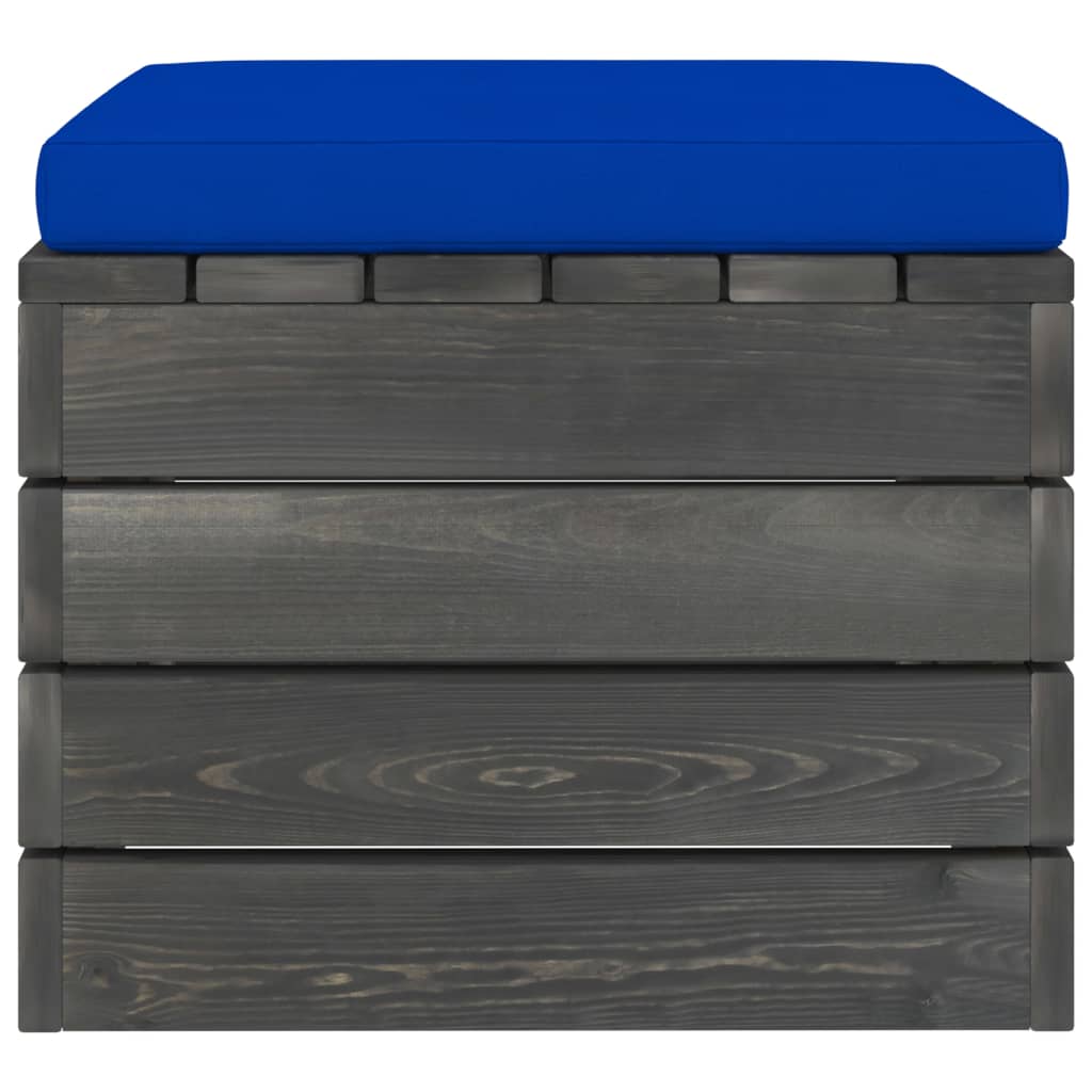 Pouf da Giardino su Pallet con Cuscino in Legno di Pino cod mxl 75845