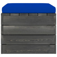 Pouf da Giardino su Pallet con Cuscino in Legno di Pino cod mxl 75845