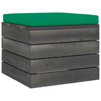 Pouf da Giardino su Pallet 2 pz con Cuscini in Massello di Pino cod mxl 74519