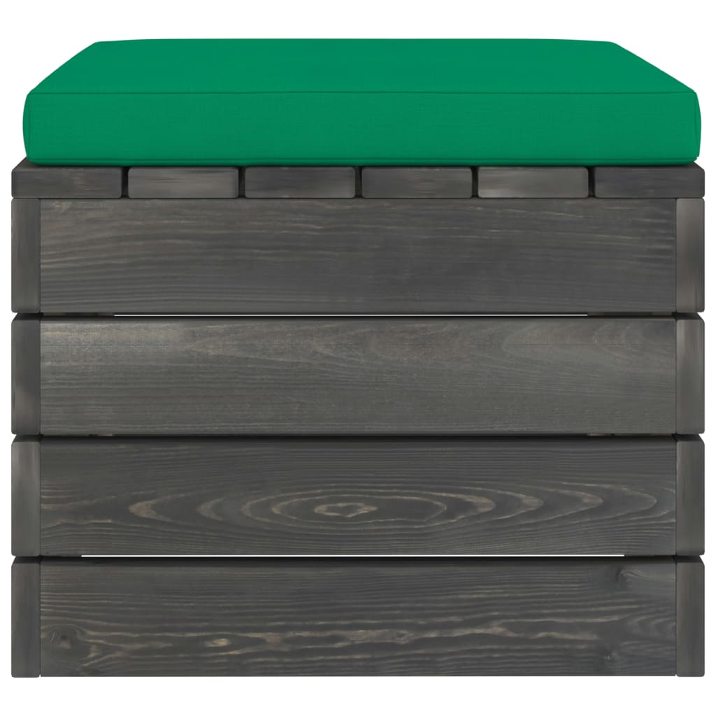 Pouf da Giardino su Pallet 2 pz con Cuscini in Massello di Pino cod mxl 74519