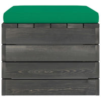 Pouf da Giardino su Pallet 2 pz con Cuscini in Massello di Pino cod mxl 74519