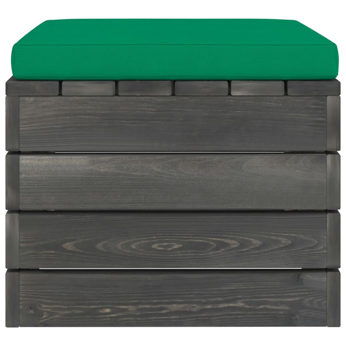 Pouf da Giardino su Pallet 2 pz con Cuscini in Massello di Pino cod mxl 74519