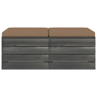 Pouf da Giardino su Pallet 2 pz con Cuscini in Massello di Pinocod mxl 94221