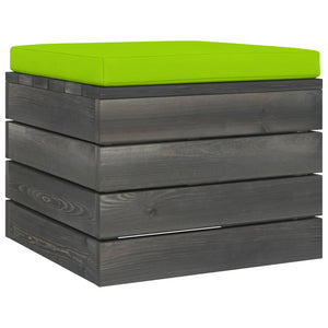 Pouf da Giardino su Pallet 2 pz con Cuscini in Massello di Pino cod mxl 72342
