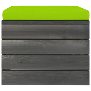 Pouf da Giardino su Pallet 2 pz con Cuscini in Massello di Pino cod mxl 72342