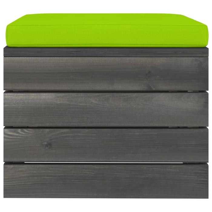 Pouf da Giardino su Pallet 2 pz con Cuscini in Massello di Pino cod mxl 72342