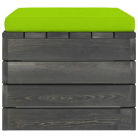 Pouf da Giardino su Pallet 2 pz con Cuscini in Massello di Pino cod mxl 72342