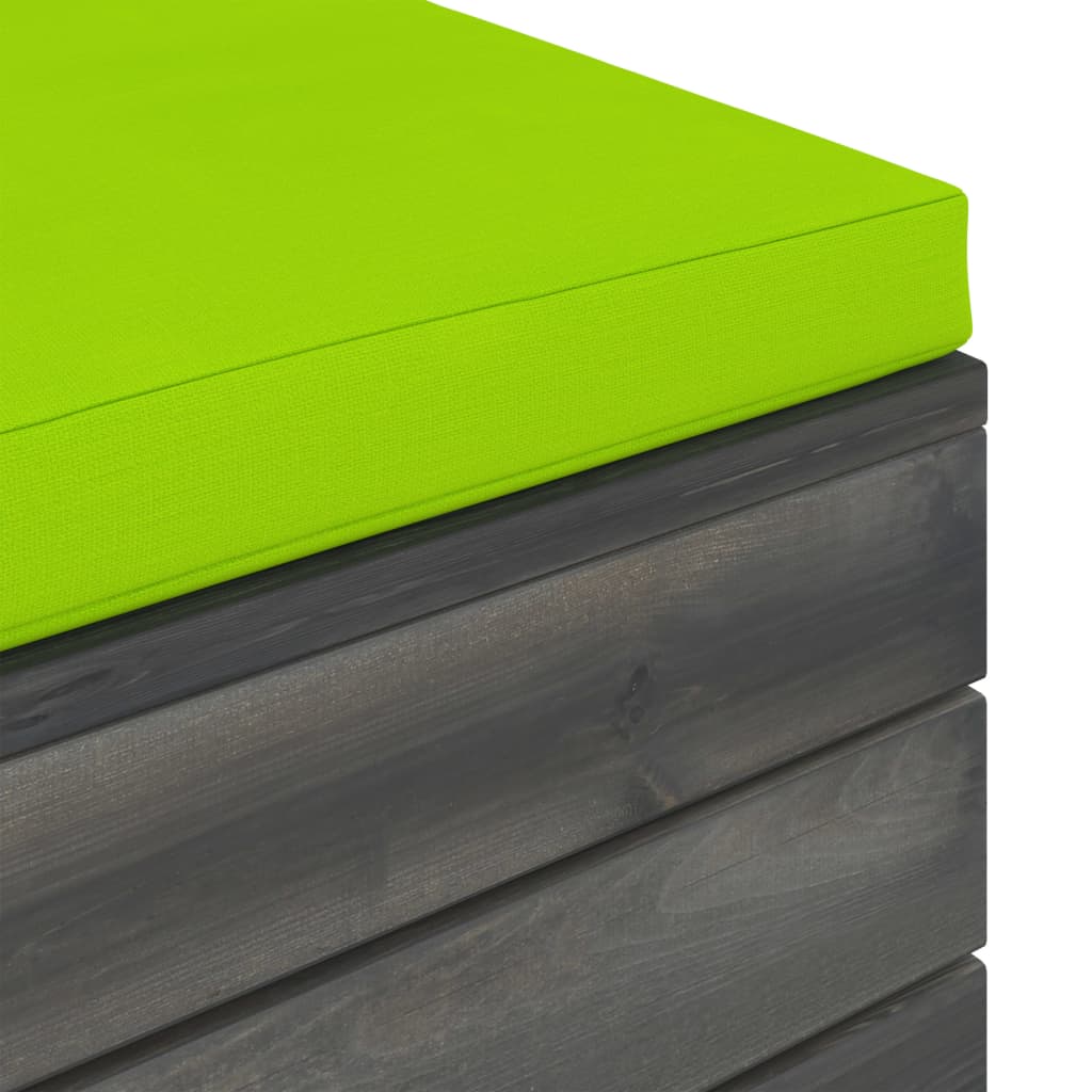 Pouf da Giardino su Pallet 2 pz con Cuscini in Massello di Pino cod mxl 72342