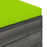 Pouf da Giardino su Pallet 2 pz con Cuscini in Massello di Pino cod mxl 72342