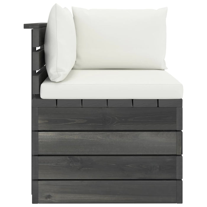 Divano da Giardino 2 Posti su Pallet con Cuscini Massello Pino cod mxl 44027