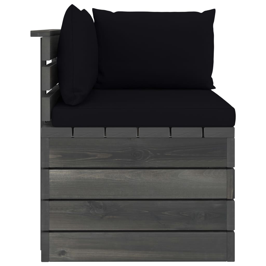 Divano da Giardino 2 Posti su Pallet con Cuscini Massello Pino 3061738