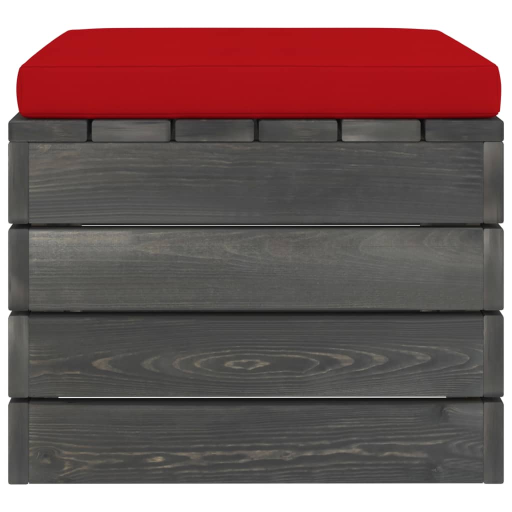 Set Divani da Giardino su Pallet 3 pz con Cuscini Massello Pino 3061761