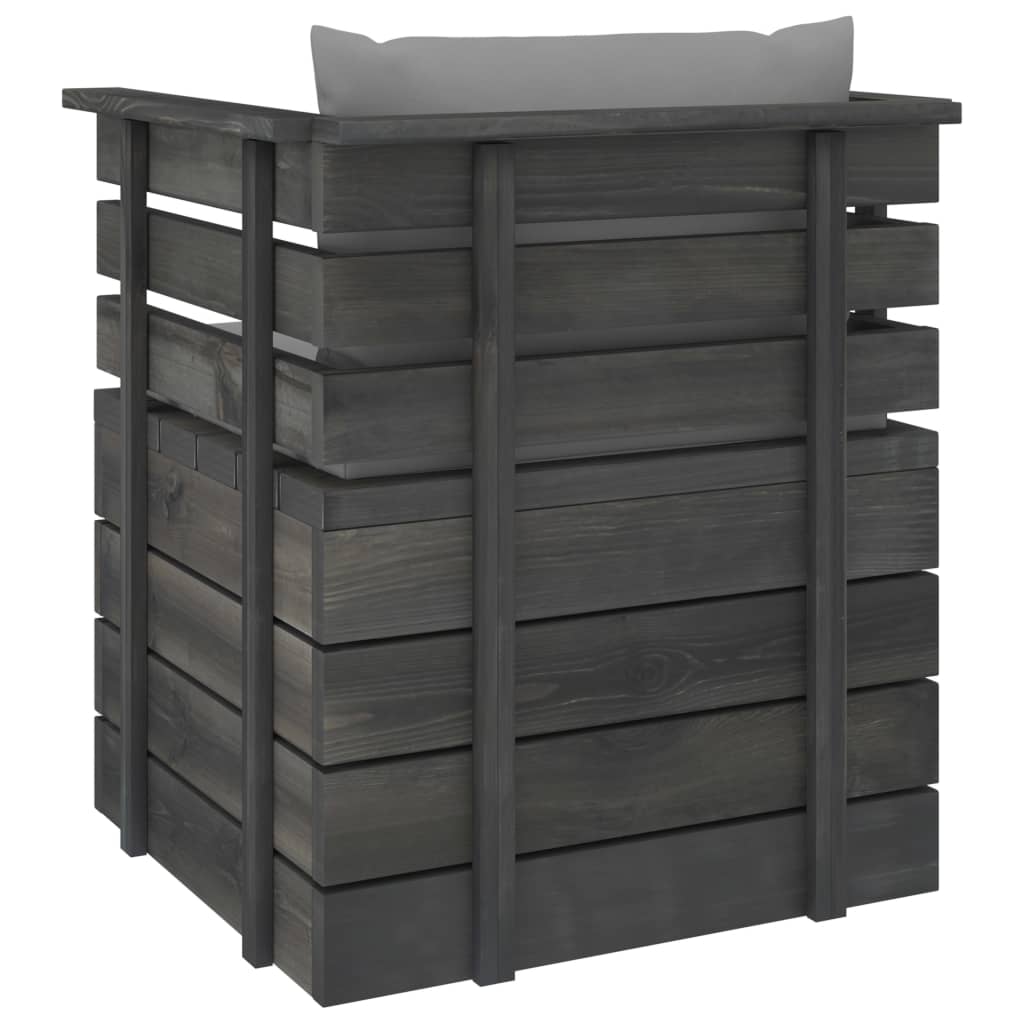 Set Divani da Giardino su Pallet 5 pz con Cuscini Massello Pino cod mxl 39220