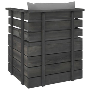 Set Divani da Giardino su Pallet 5 pz con Cuscini Massello Pino cod mxl 39220