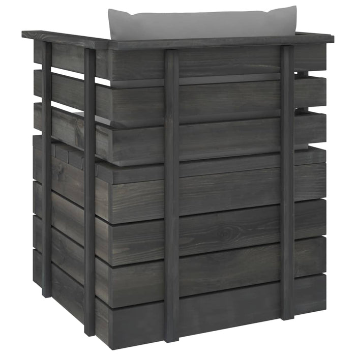 Set Divani da Giardino su Pallet 5 pz con Cuscini Massello Pino cod mxl 39220