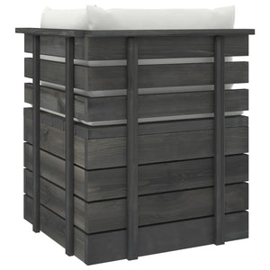 Set Divani da Giardino su Pallet 5 pz con Cuscini Massello Pino cod mxl 52398