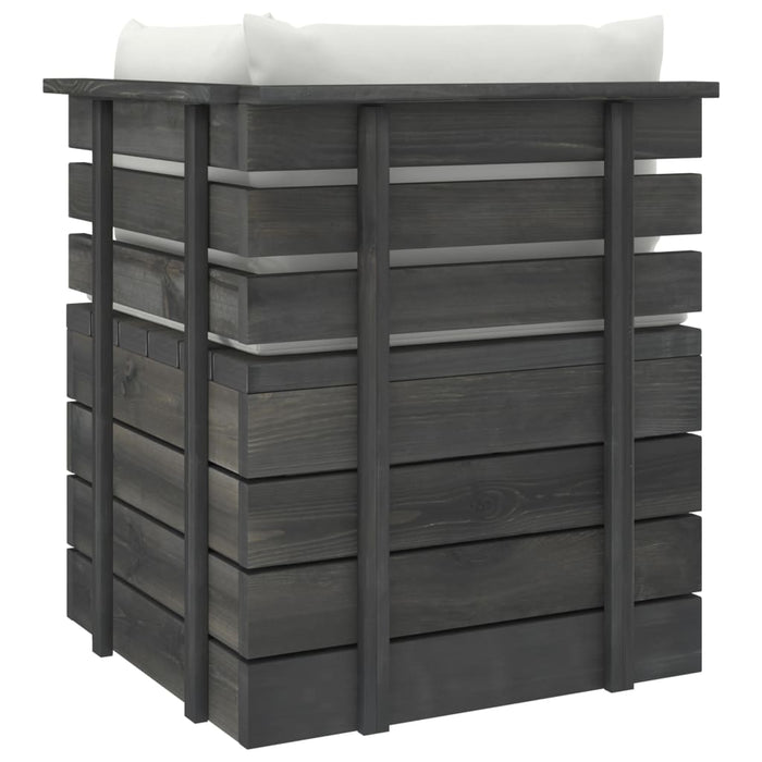 Set Divani da Giardino su Pallet 5 pz con Cuscini Massello Pino cod mxl 52398