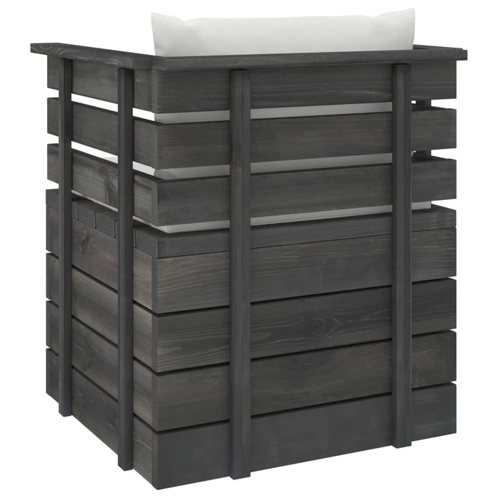 Set Divani da Giardino su Pallet 5 pz con Cuscini Massello Pino cod mxl 52398