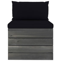 Set Divani da Giardino su Pallet 6 pz con Cuscini Massello Pino cod mxl 41507