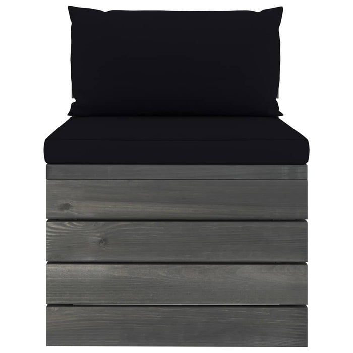 Set Divani da Giardino su Pallet 6 pz con Cuscini Massello Pino cod mxl 41507