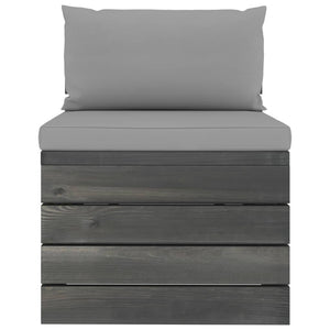 Set Divani da Giardino su Pallet 6 pz con Cuscini Massello Pino 3061948