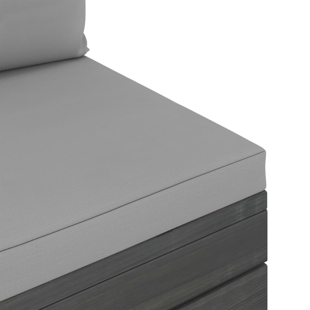 Set Divani da Giardino su Pallet 6 pz con Cuscini Massello Pino 3061948