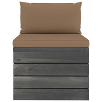 Set Divani da Giardino su Pallet 6 pz con Cuscini Massello Pino 3061955