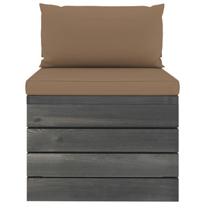 Set Divani da Giardino su Pallet 6 pz con Cuscini Massello Pino 3061955