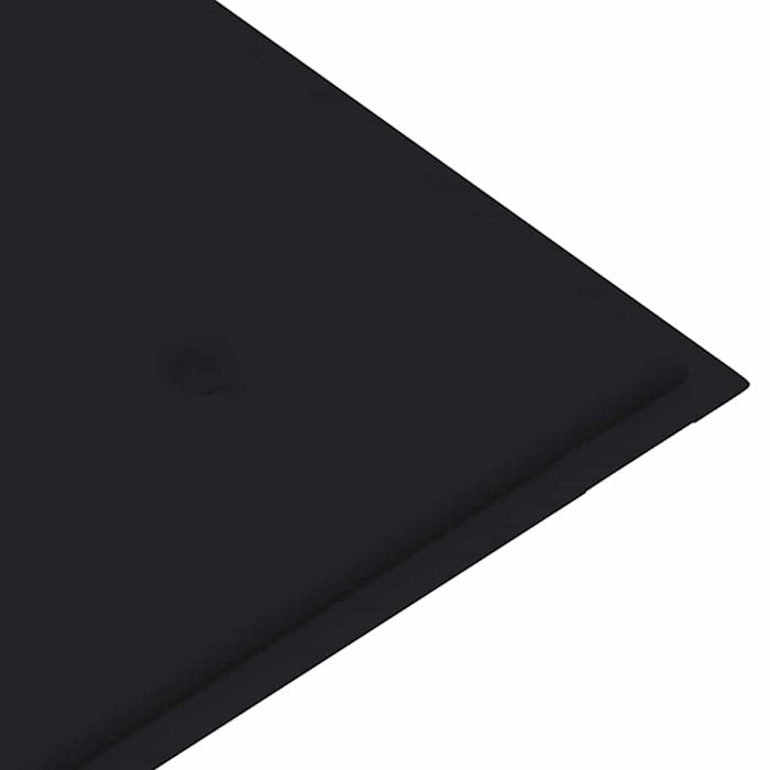 Panca Batavia con Cuscino Nero 120 cm in Massello di Teak