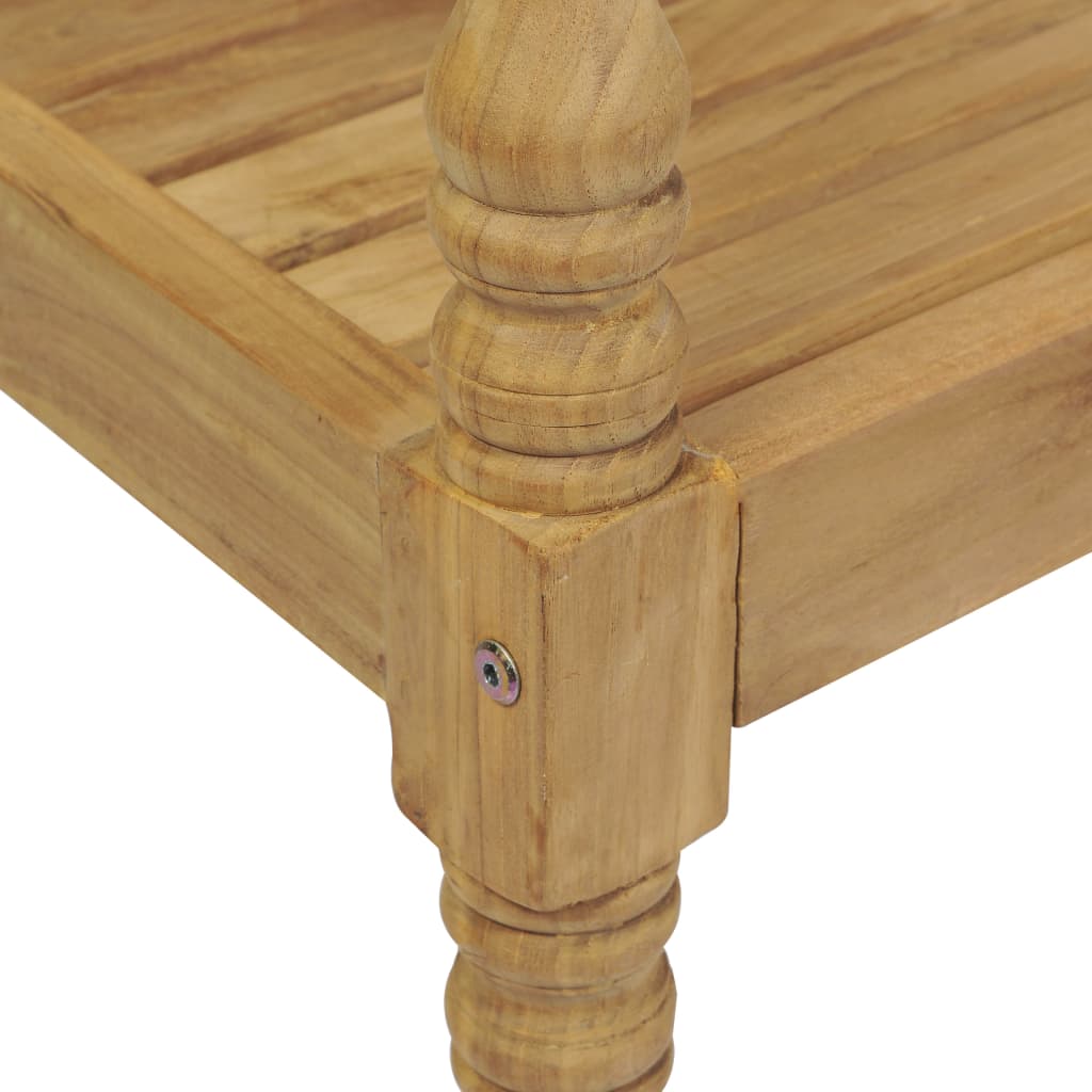 Panca Batavia con Cuscino Antracite 120 cm in Massello di Teak 3062169
