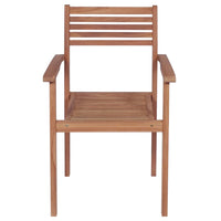 Sedie Giardino 4 pz con Cuscini Grigi in Massello di Teak 3062290