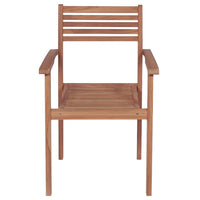 Sedie da Giardino 4 pz con Cuscini Neri in Massello di Teak 3062296