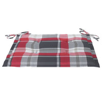 vidaXL Sedie Giardino 2 pz con Cuscino Rosso a Quadri Massello di Teak