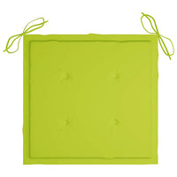Sedie Giardino con Cuscini Verde Chiaro 6pz Legno Massello Teak 3062552