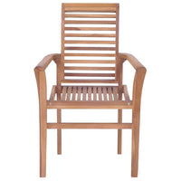 Sedie da Pranzo 2 pz con Cuscini Beige in Massello di Teak 3062598