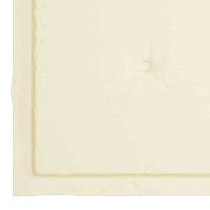 Sedie da Pranzo 4 pz con Cuscini Crema in Massello di Teak 3062624