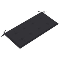 Panca da Giardino con Cuscino Antracite 112 cm in Legno di Teak