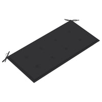 Panca da giardino arredo da esterno per terrazza e cuscino antracite 112 cm in legno massello di teak 02_0011711