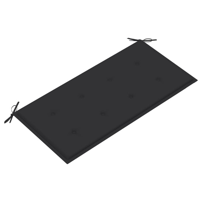 Panca da giardino arredo da esterno per terrazza e cuscino antracite 112 cm in legno massello di teak 02_0011711