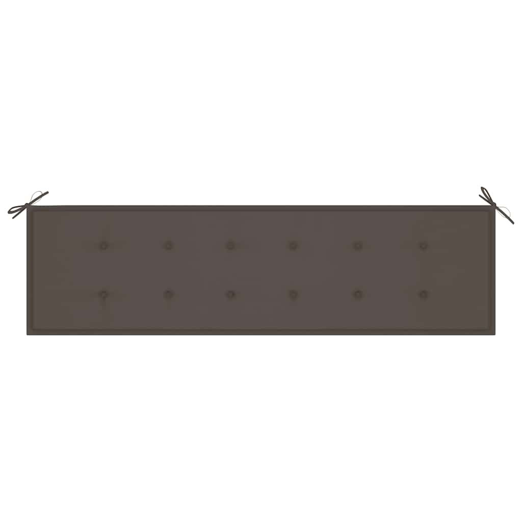 vidaXL Panca da Giardino con Cuscino Talpa 175 cm in Legno di Teak