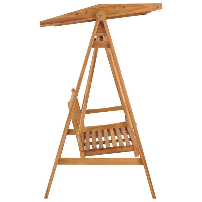 vidaXL Dondolo con Cuscino Antracite 170 cm in Massello di Teak