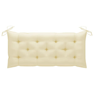 Dondolo con Cuscino Bianco 170 cm in Massello di Teak 3062879