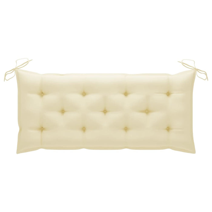 Dondolo con Cuscino Bianco 170 cm in Massello di Teak 3062879