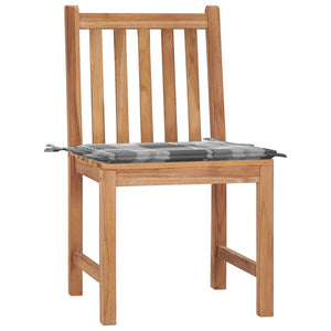 Sedie da Giardino 2 pz con Cuscini in Legno Massello di Teak