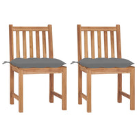 Sedie da Giardino 2 pz con Cuscini in Legno Massello di Teak cod mxl 8082