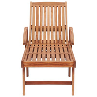 Lettino Prendisole con Tavolo e Cuscino Antracite Legno di Teak cod mxl 47526