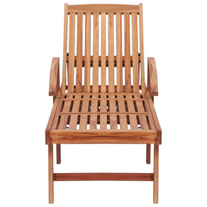 Lettino Prendisole con Tavolo e Cuscino in Massello di Teak cod mxl 8085