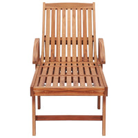 Sdraio sedia a sdraio lettino da giardino lettino da giardino terrazza mobili da esterno con cuscino beige legno massello di teak 02_0012303