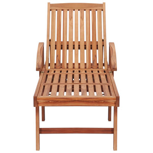 Lettino Prendisole con Cuscino in Massello di Teak Blu Reale cod mxl 17355